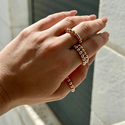 5MM Gold Bead Ring - CLAYCALI