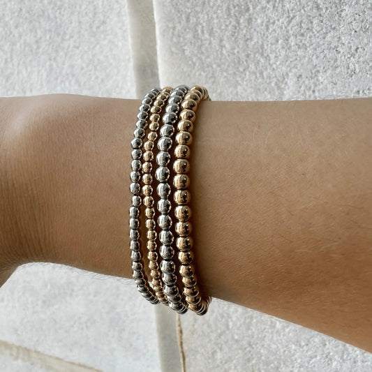4433 Gold Silver Bracelet Stack