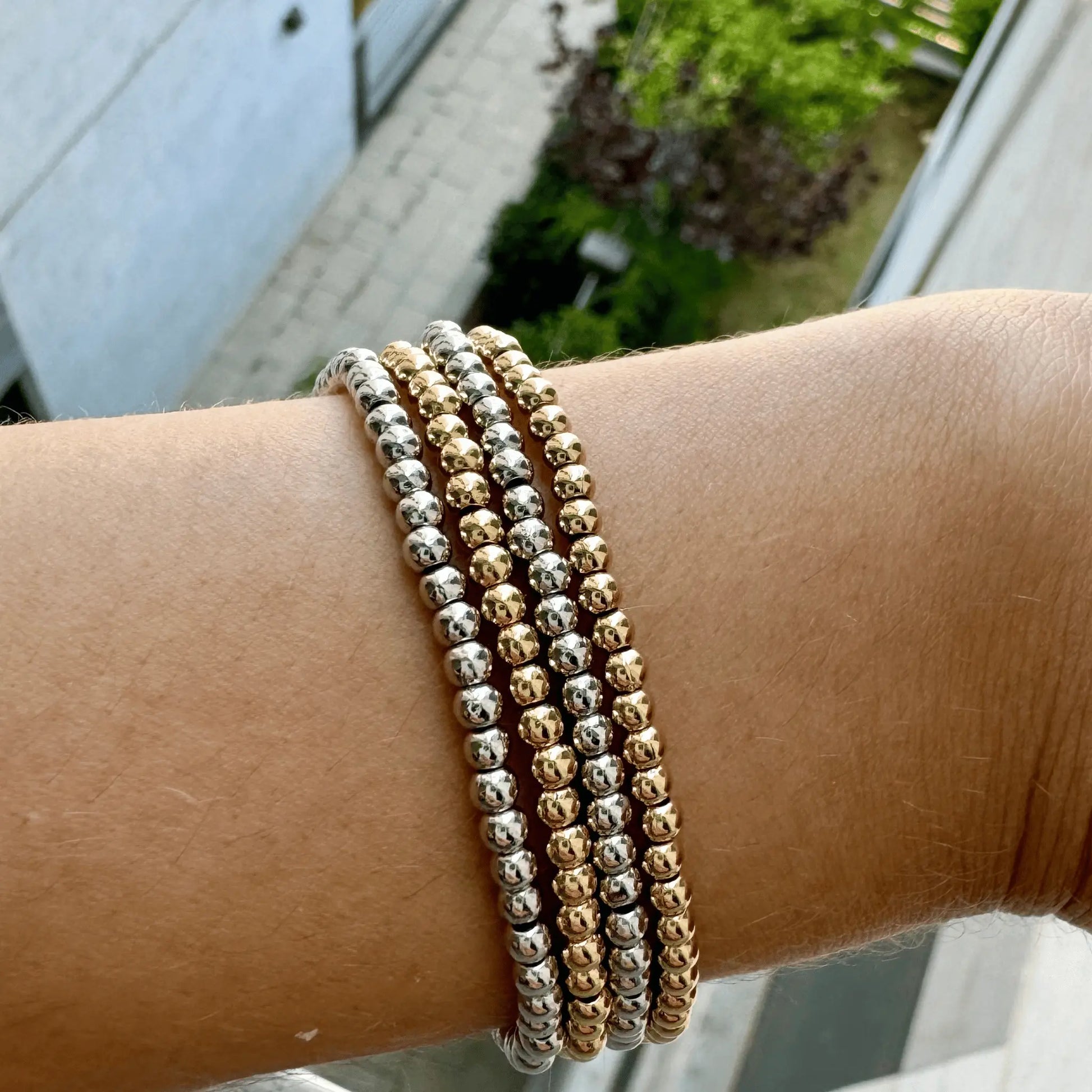3333 Gold Silver Bracelet Stack - CLAYCALI