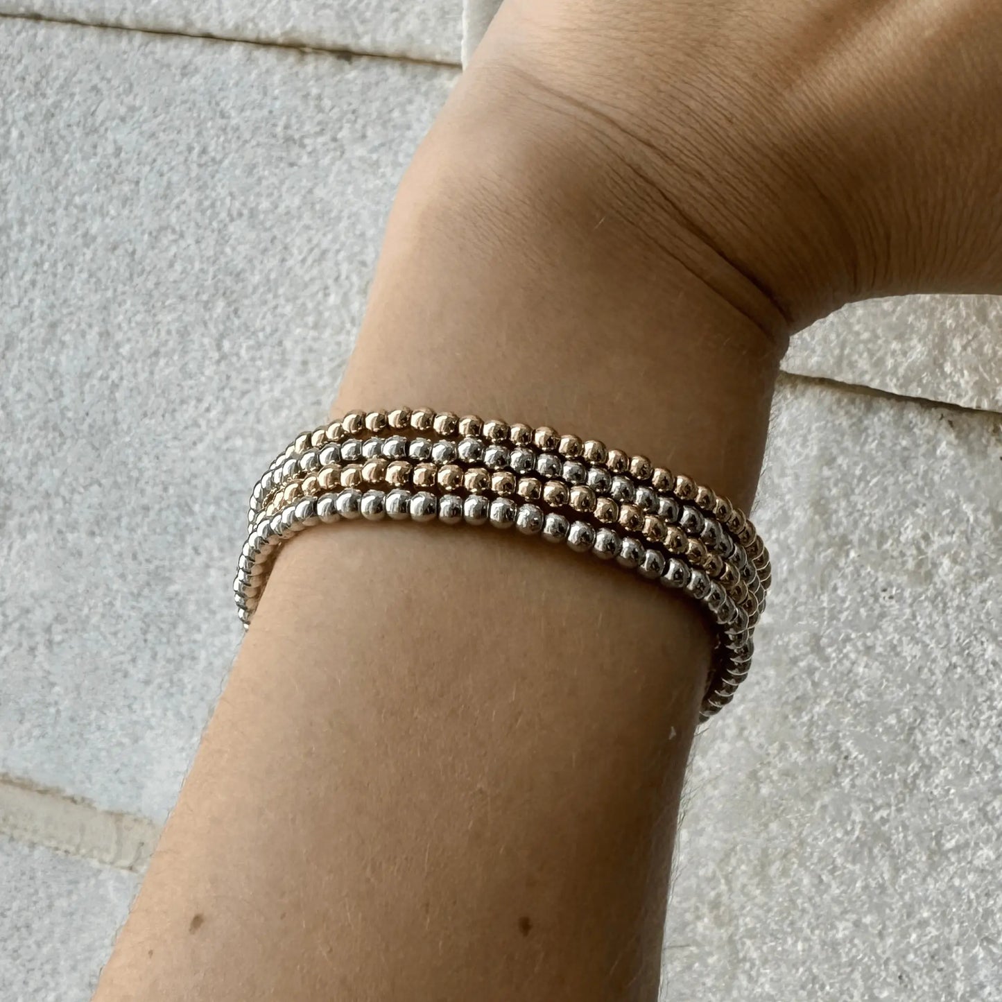 3333 Gold Silver Bracelet Stack - CLAYCALI