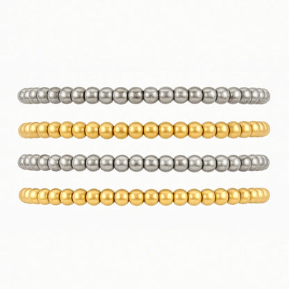 3333 Gold Silver Bracelet Stack - CLAYCALI