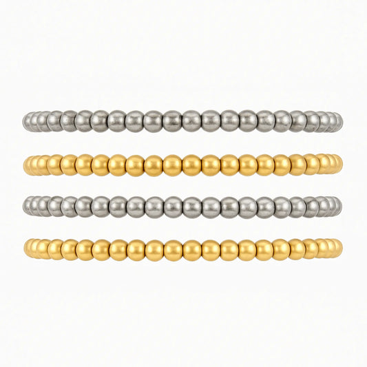 3333 Gold Silver Bracelet Stack