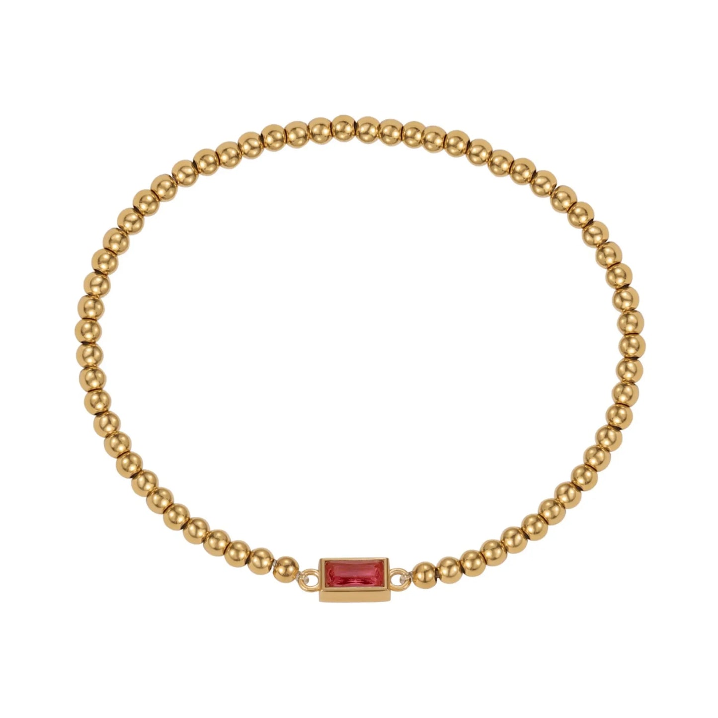 Beaded Birthstone Bracelet - CLAYCALI