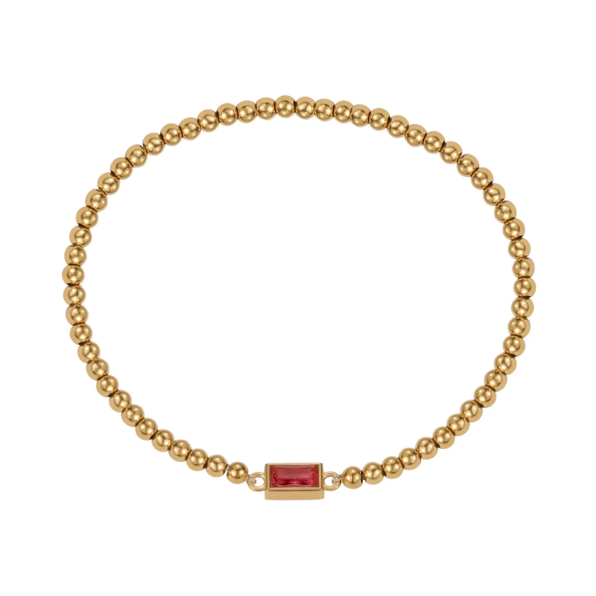 Beaded Birthstone Bracelet - CLAYCALI