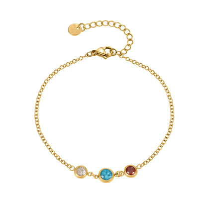 Personalized Birthstone Bracelet - CLAYCALI