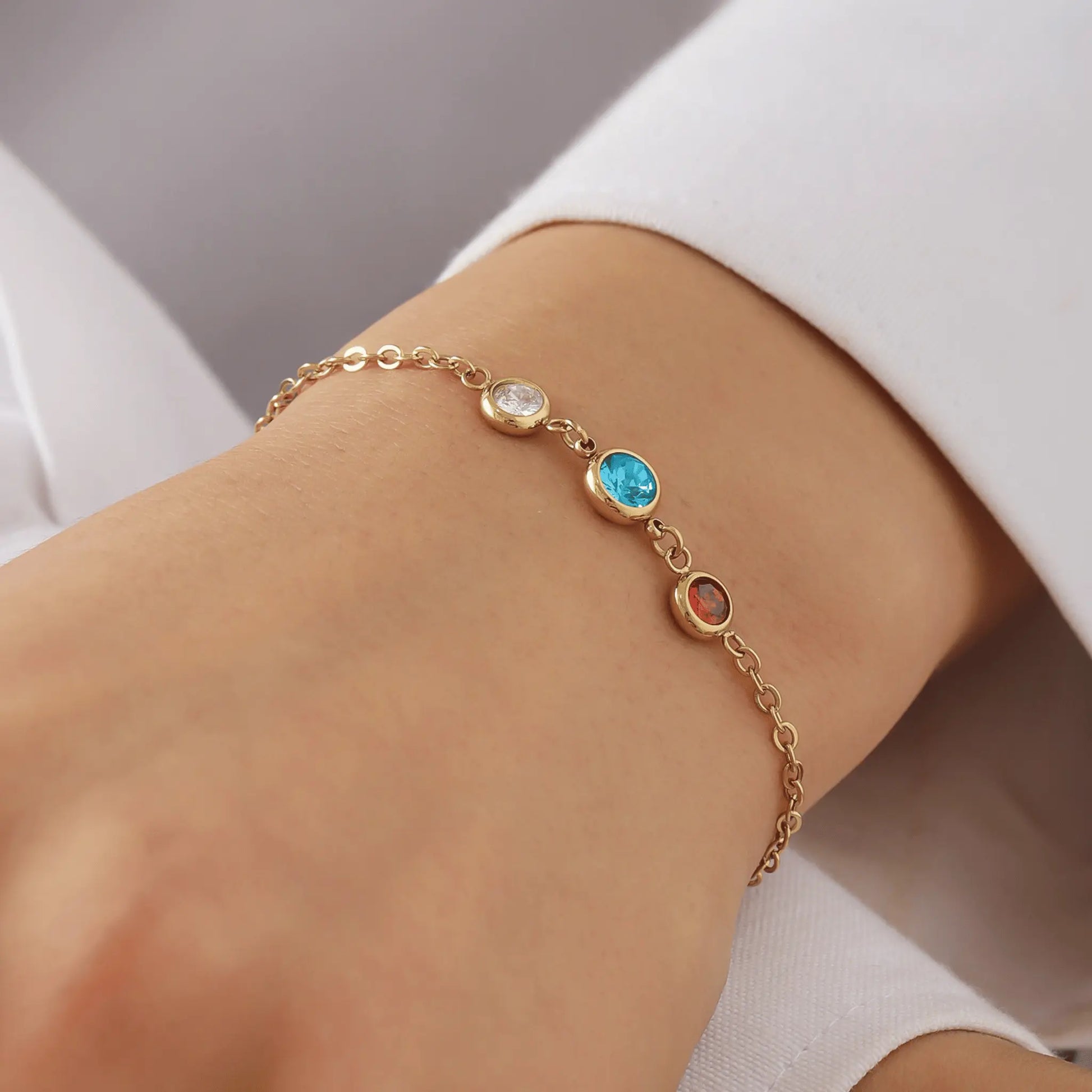 Personalized Birthstone Bracelet - CLAYCALI