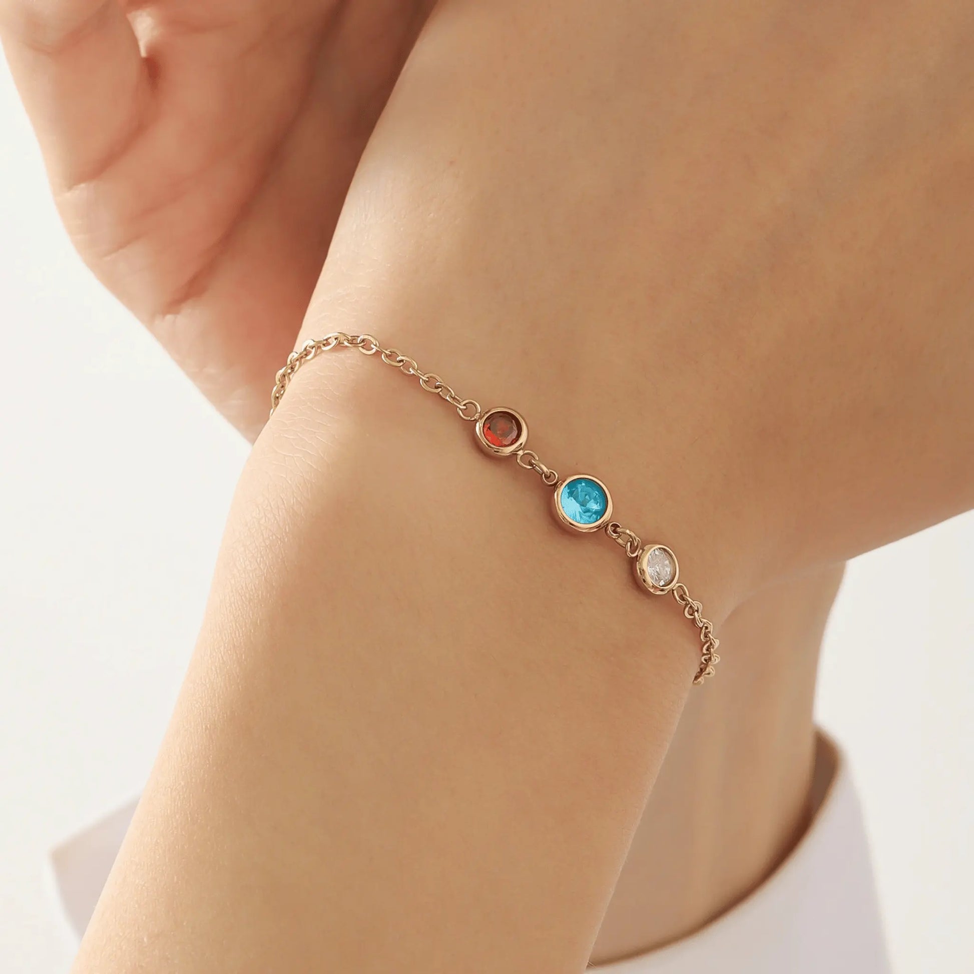 Personalized Birthstone Bracelet - CLAYCALI