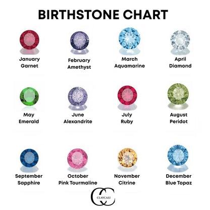 Paperclip Birthstone Cross Charm Bracelet