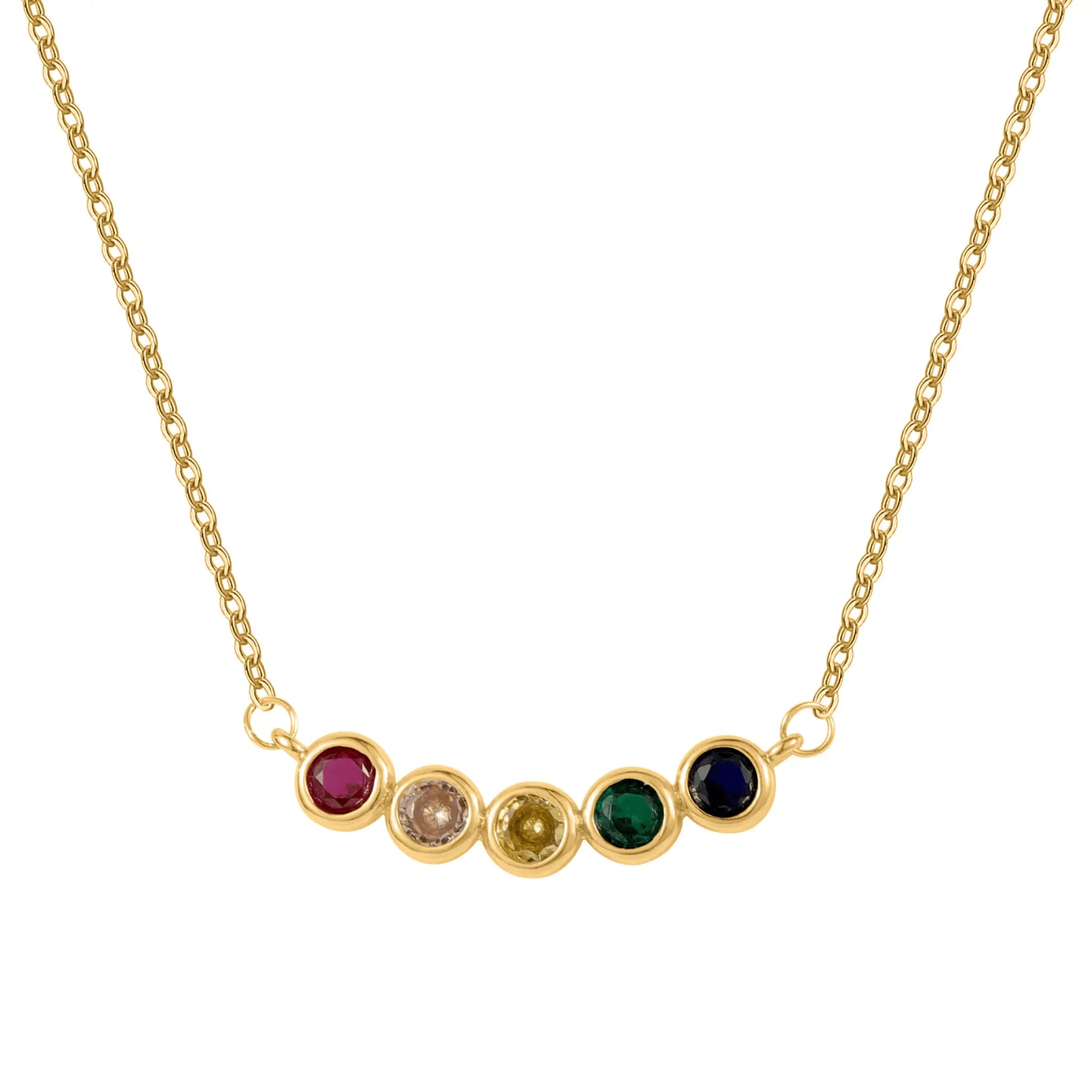 Personalized Birthstone Necklace - CLAYCALI
