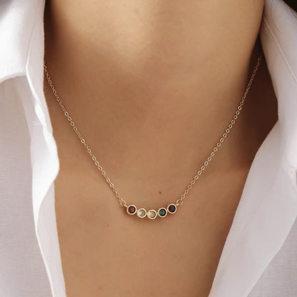 Personalized Birthstone Necklace - CLAYCALI