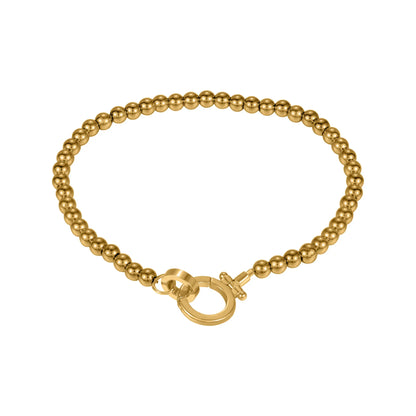 Claycali Gold Beaded Bracelet