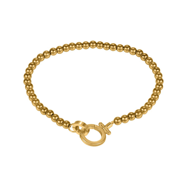 Claycali Gold Beaded Bracelet