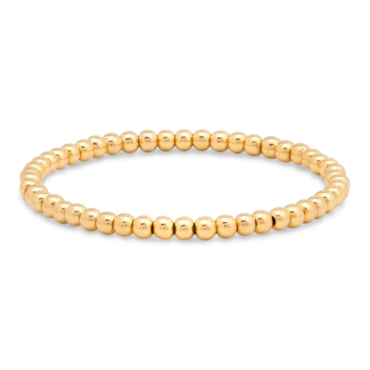 4MM Gold Bead Bracelet