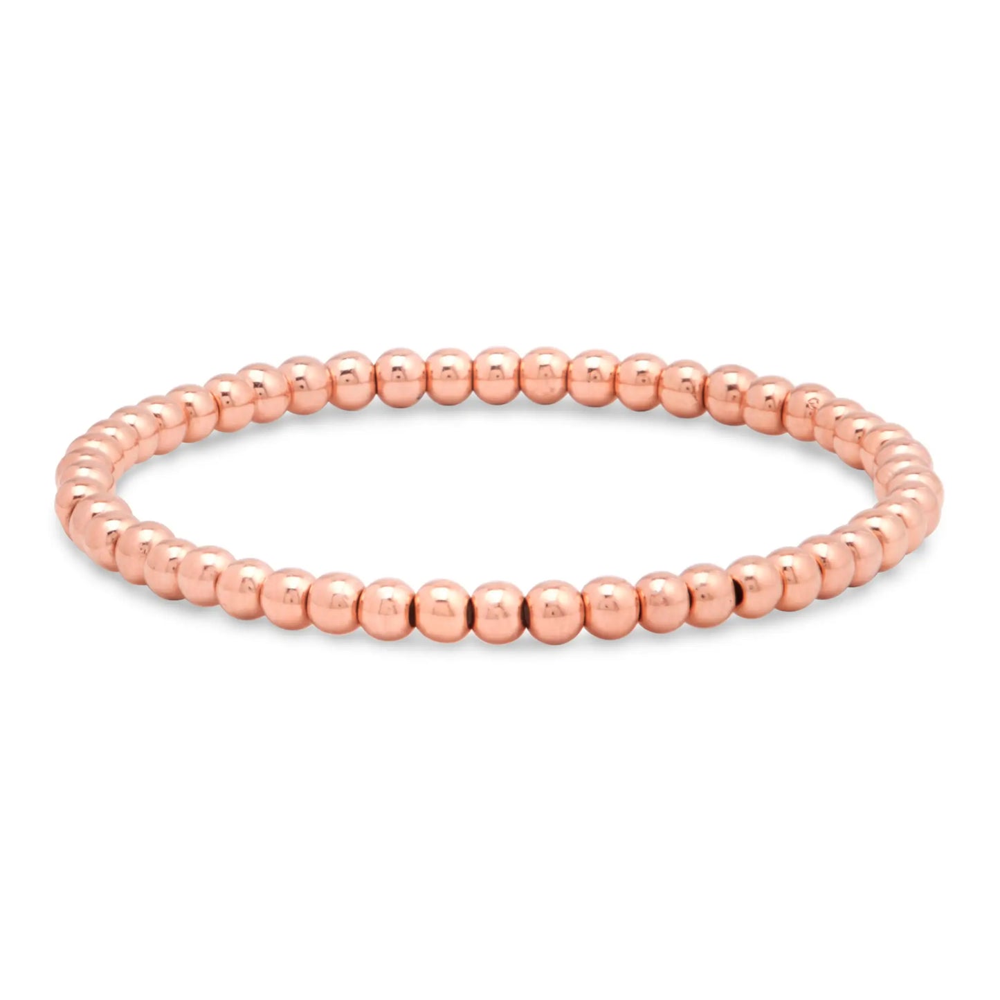 4MM Rose Gold Bead Bracelet