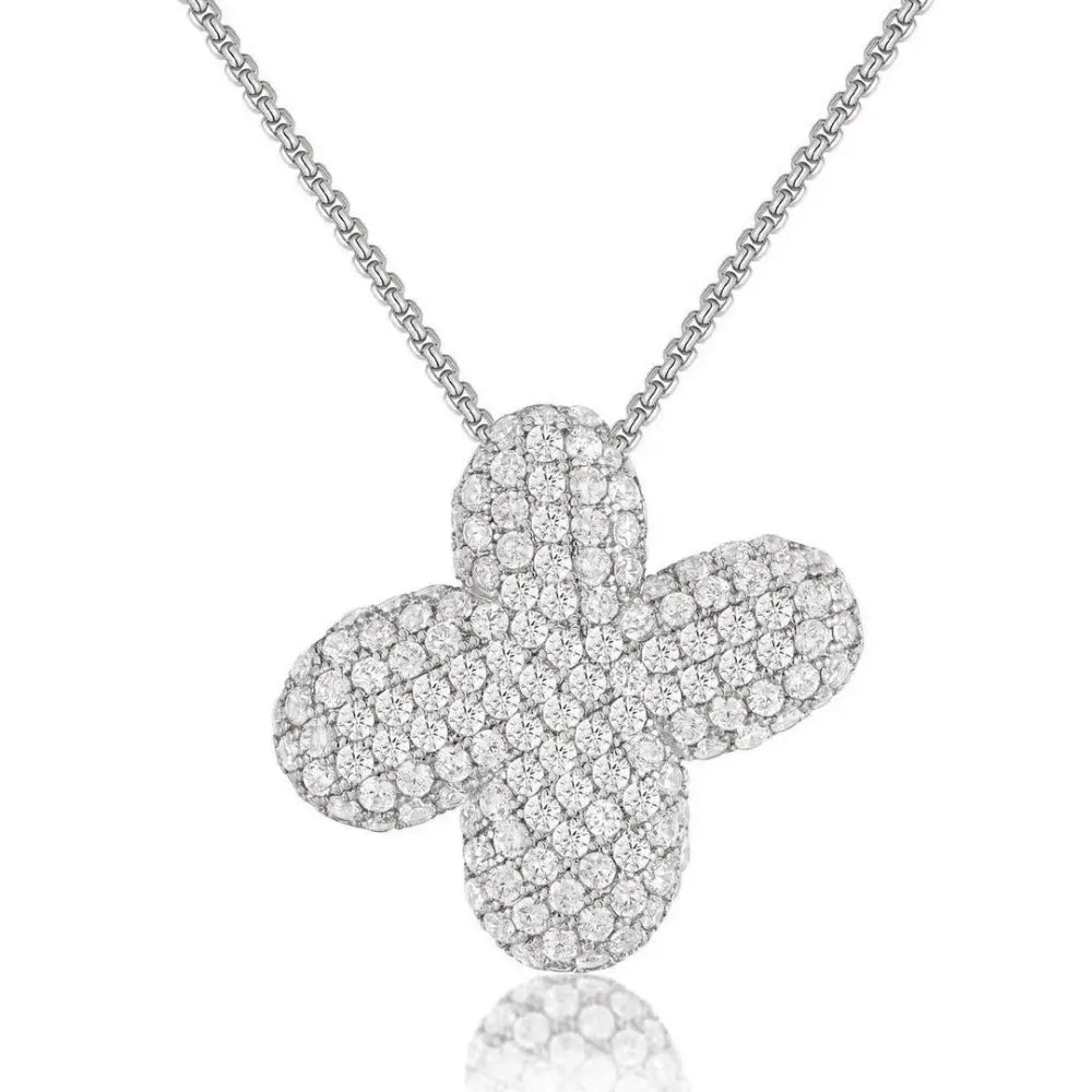 Bubble Initial Diamond Necklace - CLAYCALI