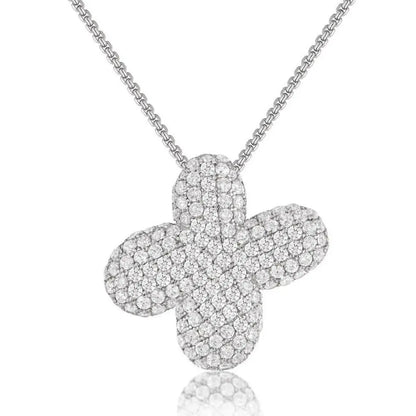 Bubble Initial Diamond Necklace - CLAYCALI
