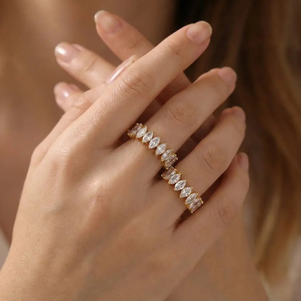 Ivy 18K Gold Diamond Ring - CLAYCALI