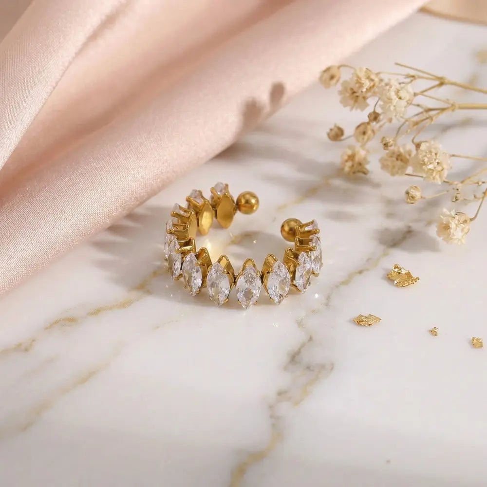 Ivy 18K Gold Diamond Ring - CLAYCALI