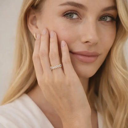 Ivy 18K Gold Diamond Ring - CLAYCALI