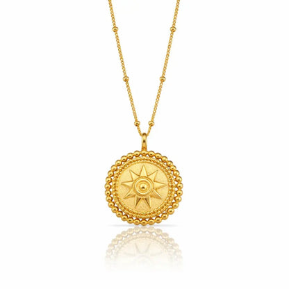 Solara Gold Pendant Necklace - CLAYCALI