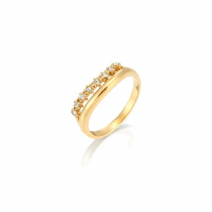 Seraphina Diamond Gold Ring - CLAYCALI