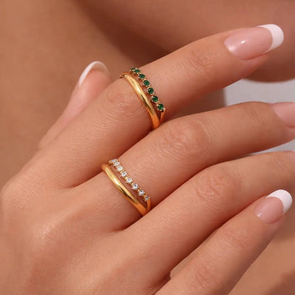 Seraphina Diamond Gold Ring - CLAYCALI