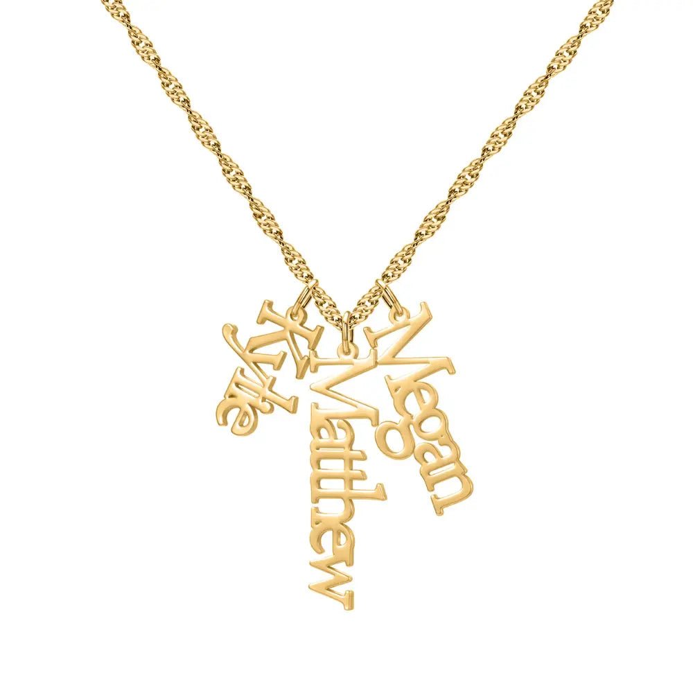 Singapore Multi Name Necklace - CLAYCALI