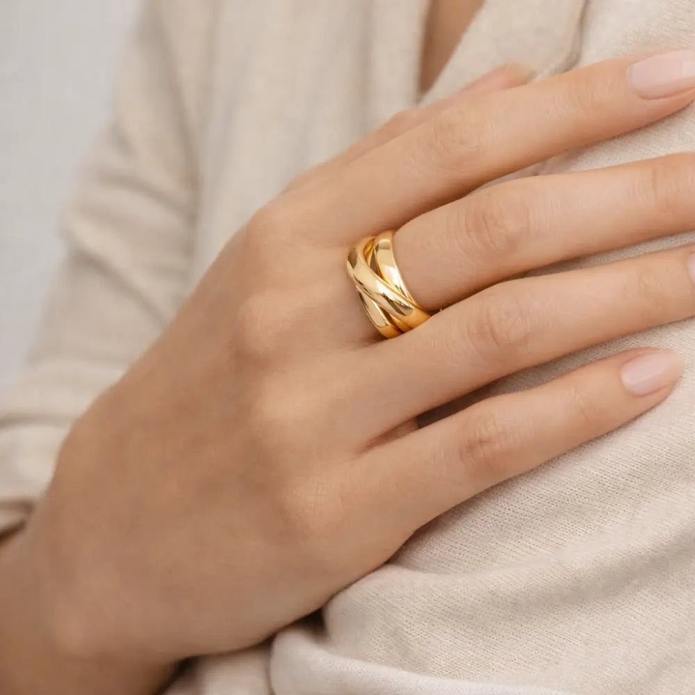 18K Trinity Cali Rolling Ring - CLAYCALI
