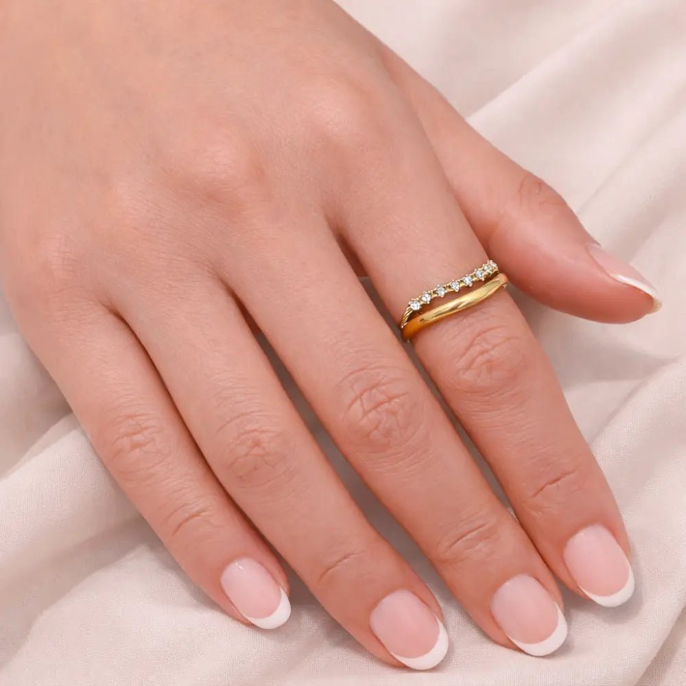 Seraphina Diamond Gold Ring - CLAYCALI
