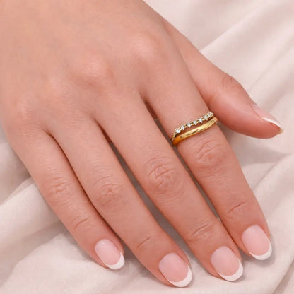 Seraphina Diamond Gold Ring - CLAYCALI