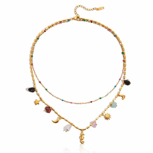 Calypso Charm Layered Necklace - CLAYCALI