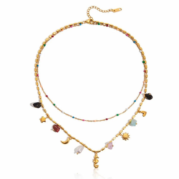 Calypso Charm Layered Necklace