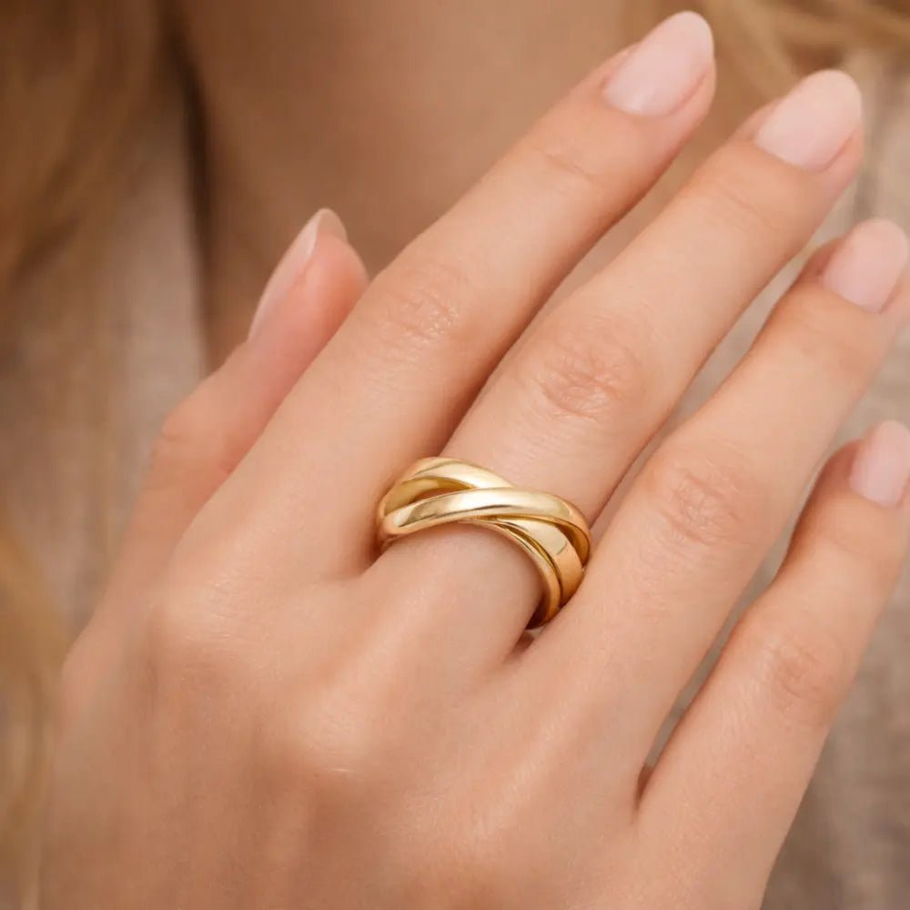 18K Trinity Cali Rolling Ring - CLAYCALI