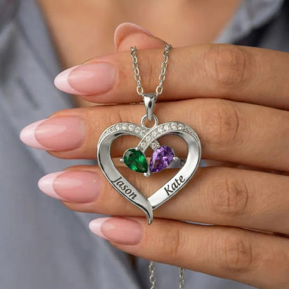 Always Yours – Birthstone Heart Necklace - CLAYCALI