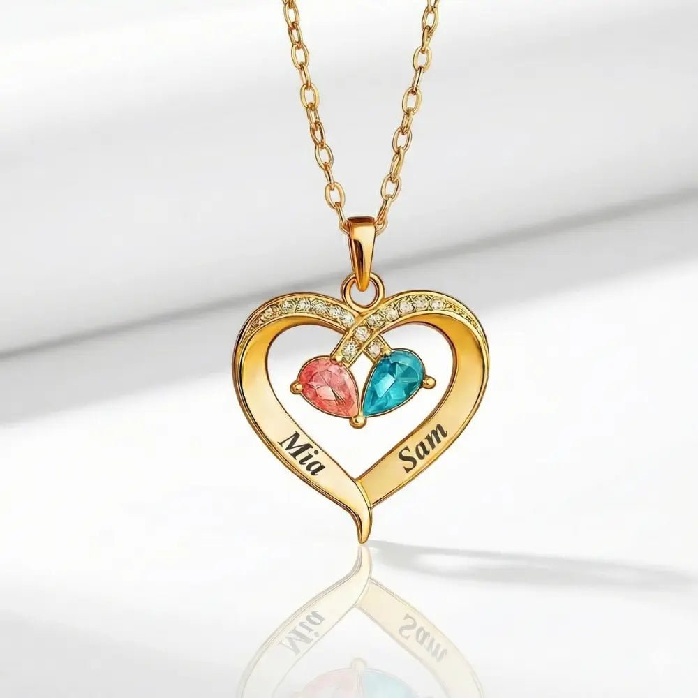 Always Yours – Birthstone Heart Necklace - CLAYCALI