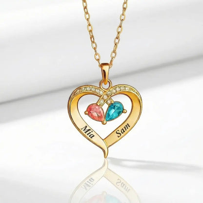 Always Yours – Birthstone Heart Necklace - CLAYCALI