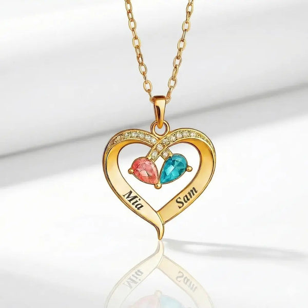 Always Yours – Birthstone Heart Necklace