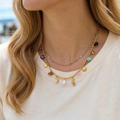 Calypso Charm Layered Necklace - CLAYCALI