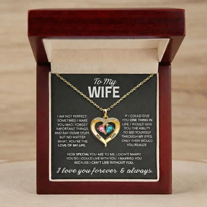 Always Yours – Birthstone Heart Necklace - CLAYCALI