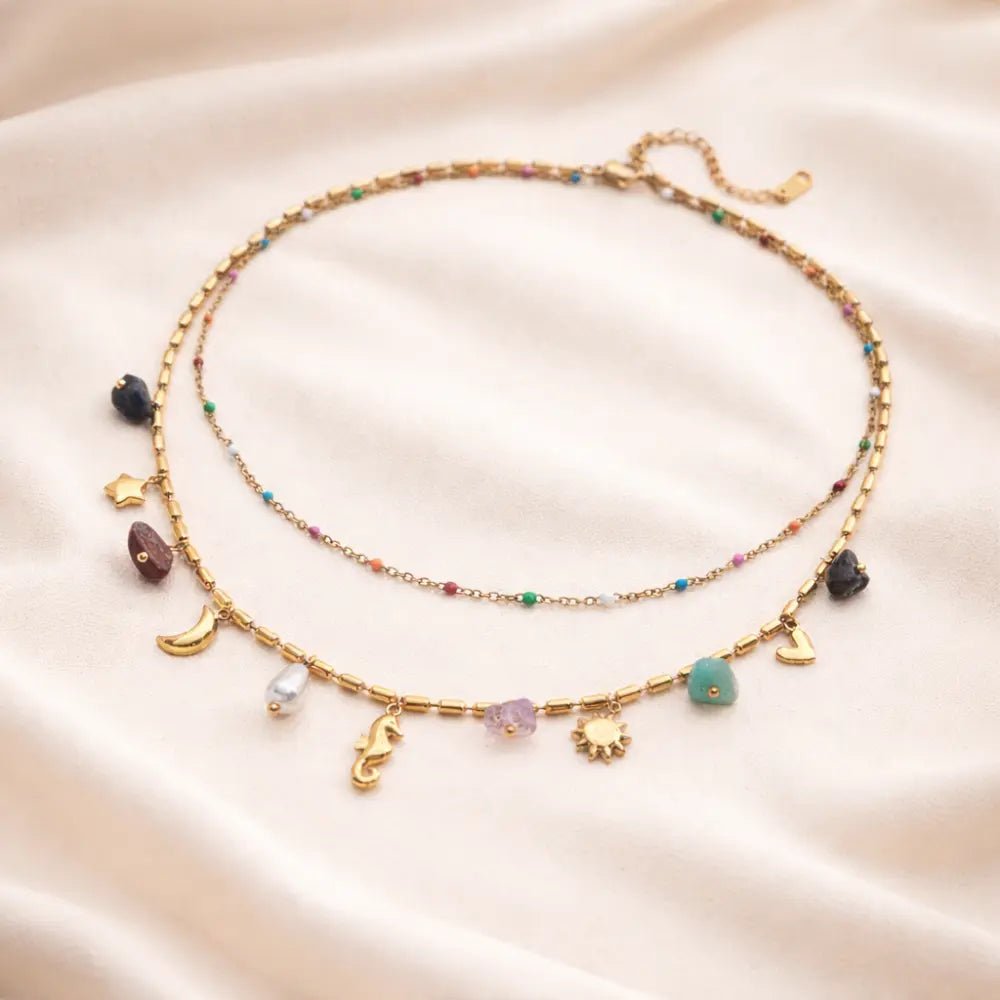 Calypso Charm Layered Necklace - CLAYCALI