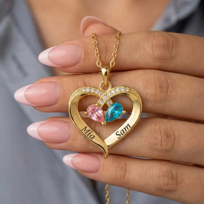 Always Yours – Birthstone Heart Necklace - CLAYCALI