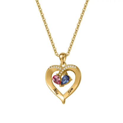 Always Yours – Birthstone Heart Necklace - CLAYCALI