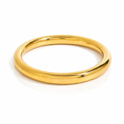 Sienna Smooth Gold Bangle - CLAYCALI