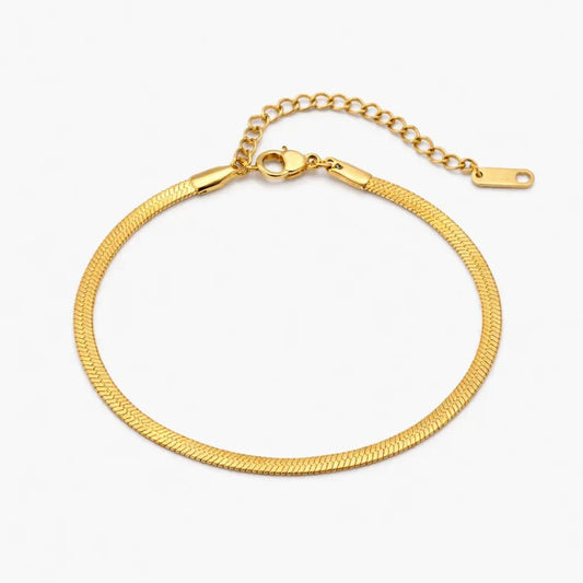 Herringbone Chain Bracelet - CLAYCALI