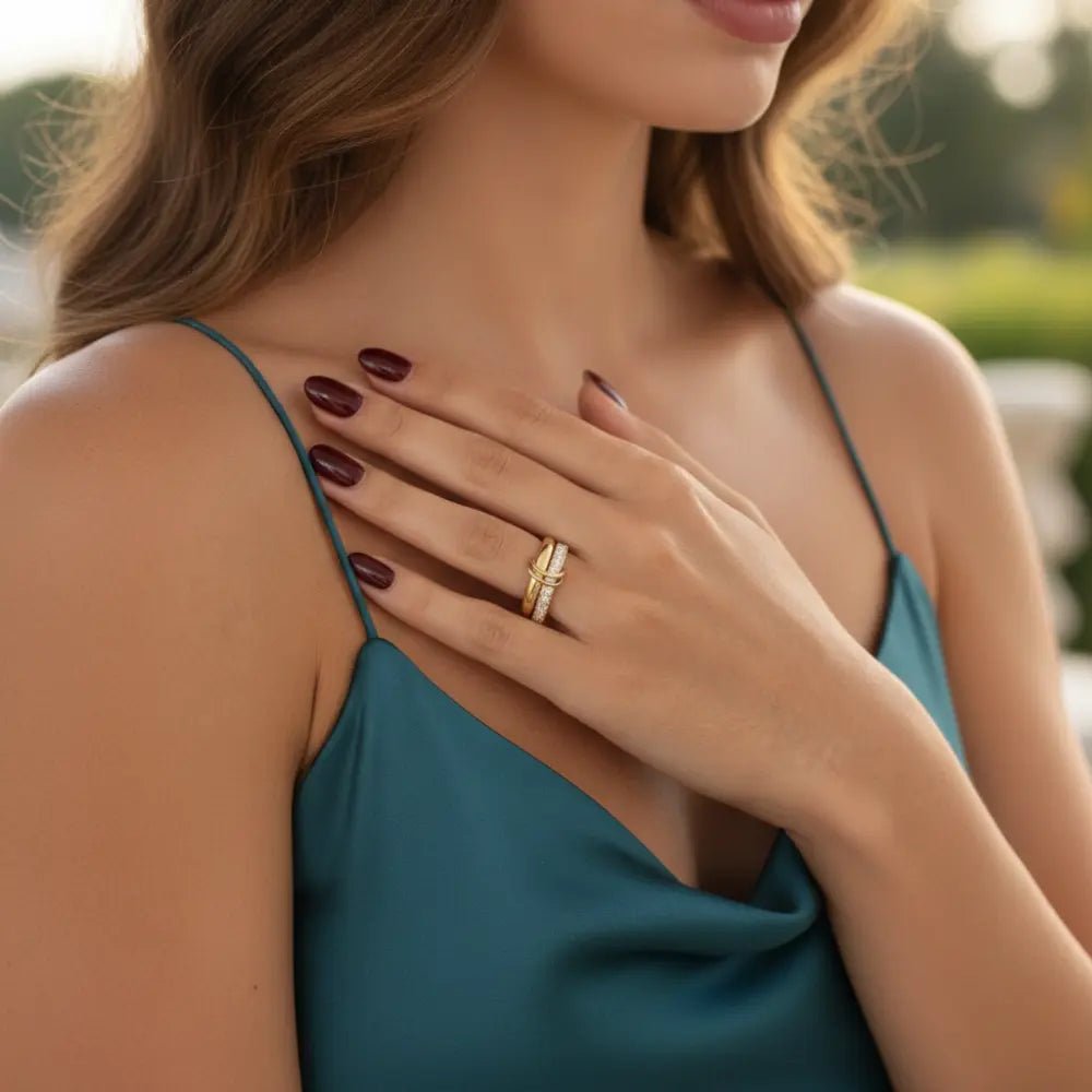 Madison Stacked Diamond Ring - CLAYCALI