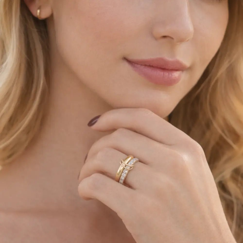 Madison Stacked Diamond Ring - CLAYCALI