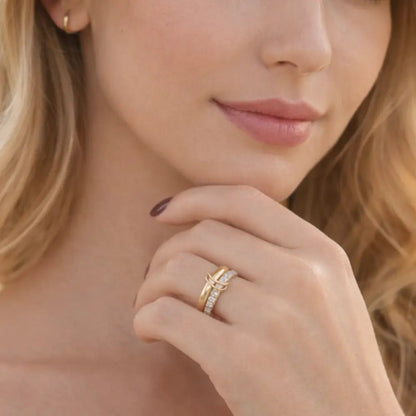 Madison Stacked Diamond Ring - CLAYCALI