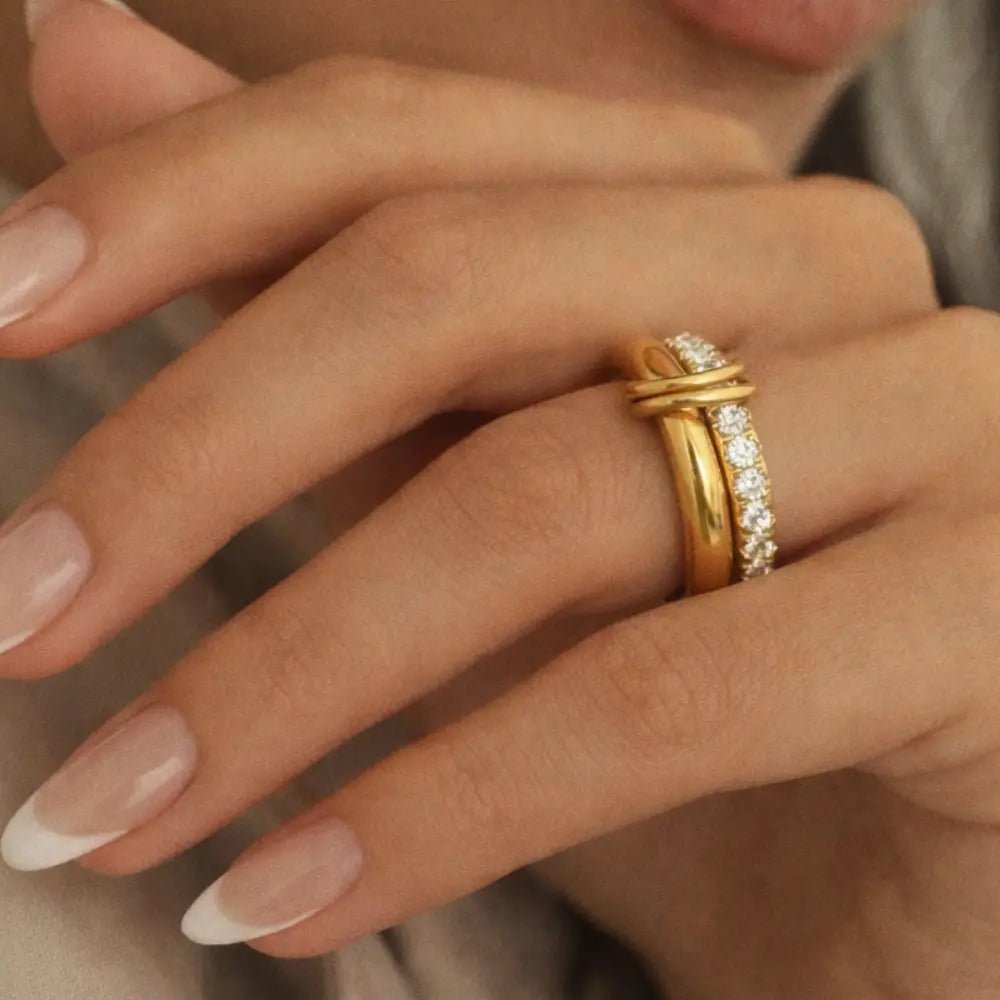 Madison Stacked Diamond Ring - CLAYCALI