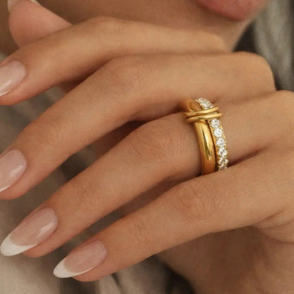 Madison Stacked Diamond Ring - CLAYCALI