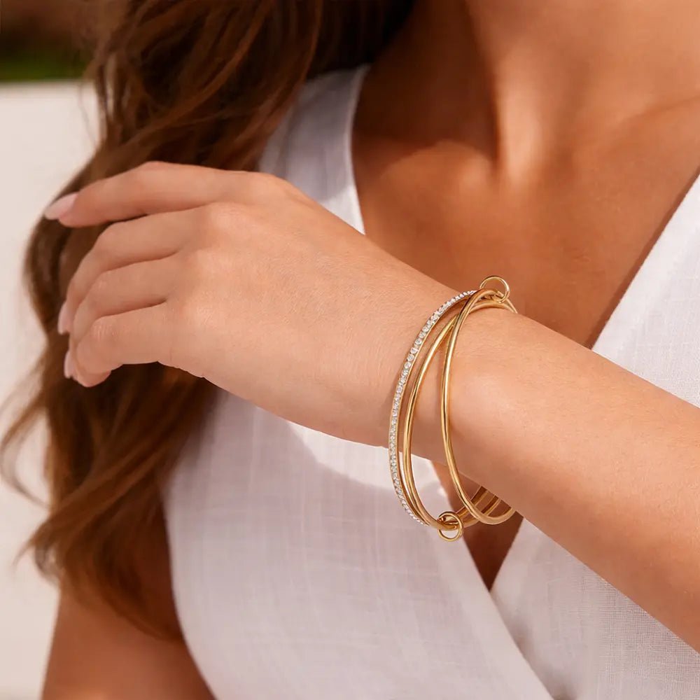 Valera Stacked Diamond Bracelet - CLAYCALI